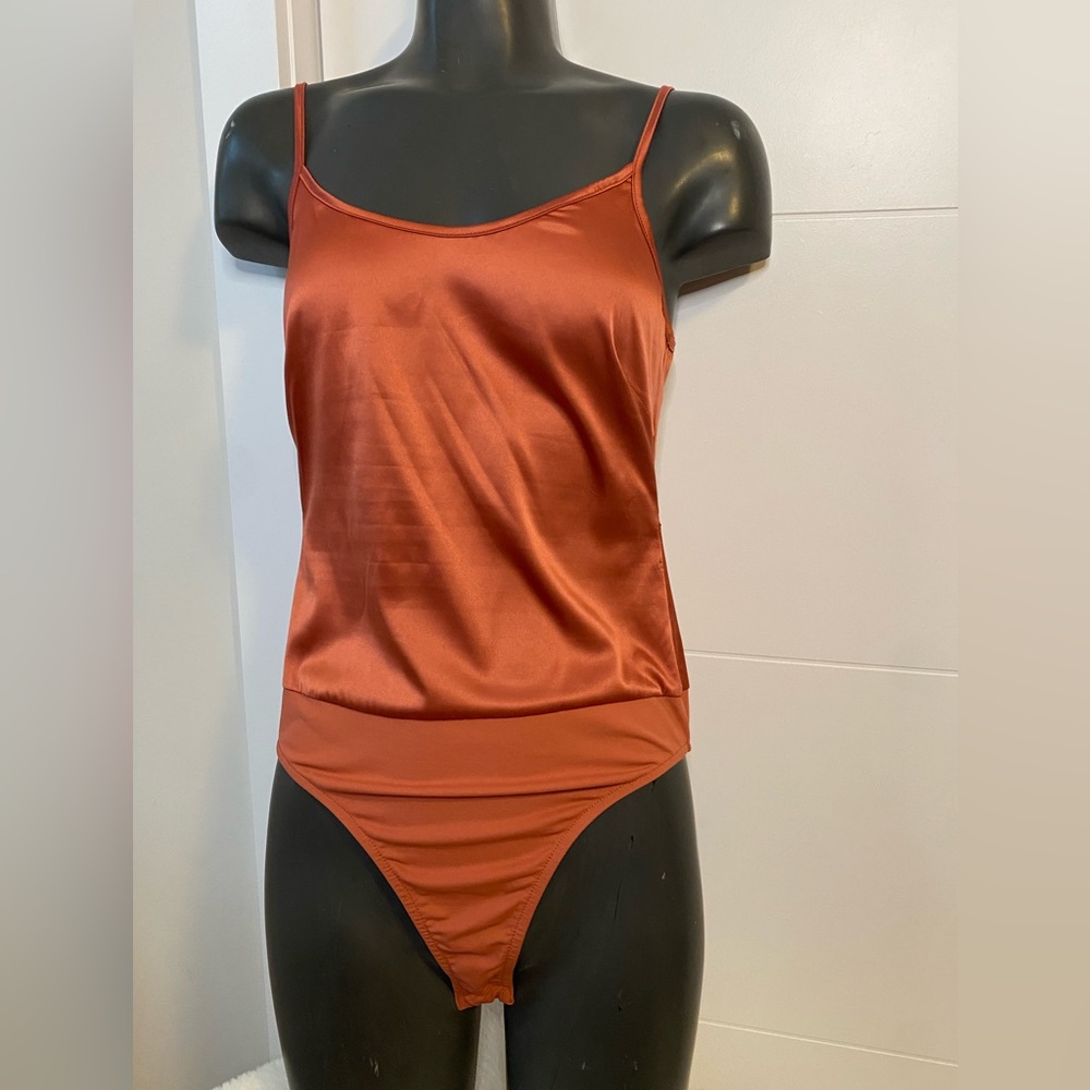 Zara bodysuit/ satin and body contouring fabric/ new M